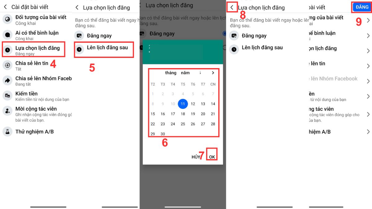 lịch đăng bài zalo với facebook