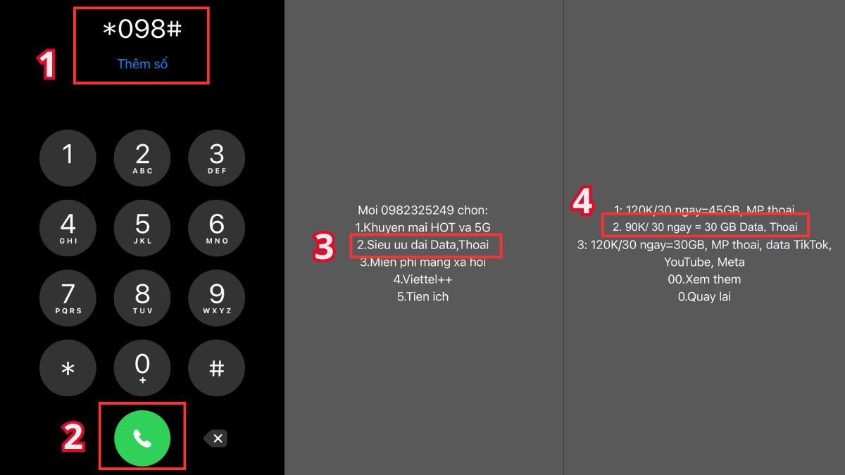 đăng ký gói cước v90c ussd