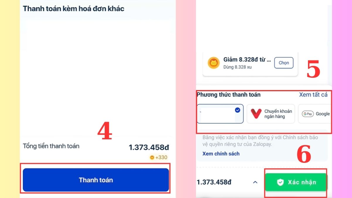 thanh toán tiền điện qua ví zalopay