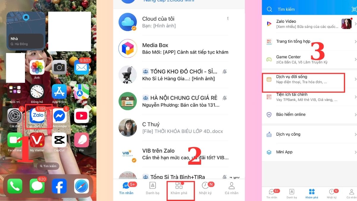thanh toán tiền điện qua zalo