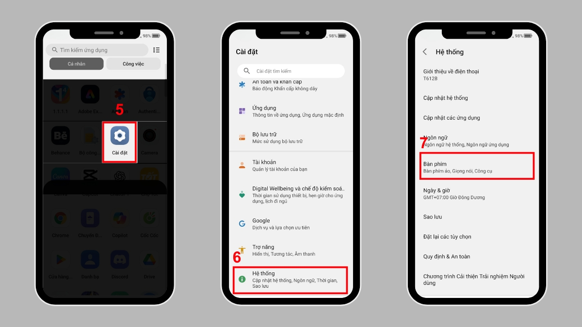 đổi bàn phím trên điện thoại realme