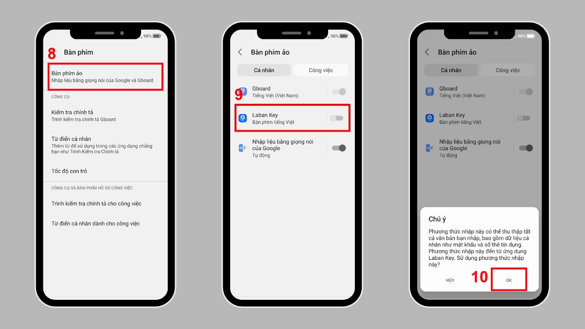 cách đổi bàn phím trên điện thoại realme
