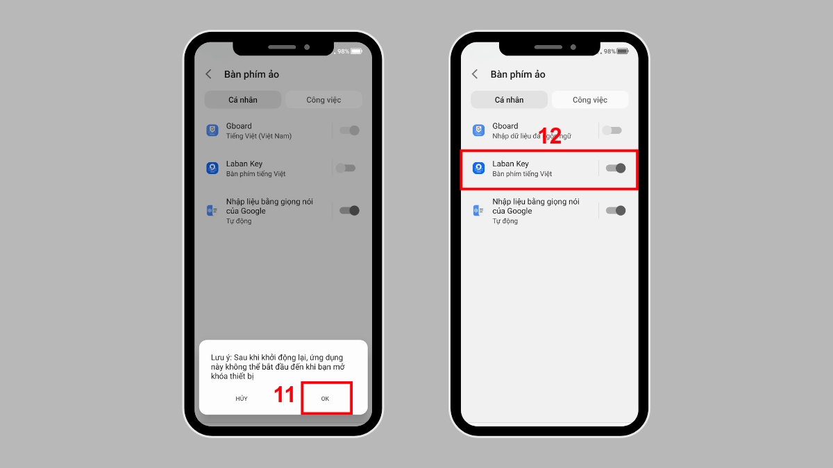 đổi bàn phím realme