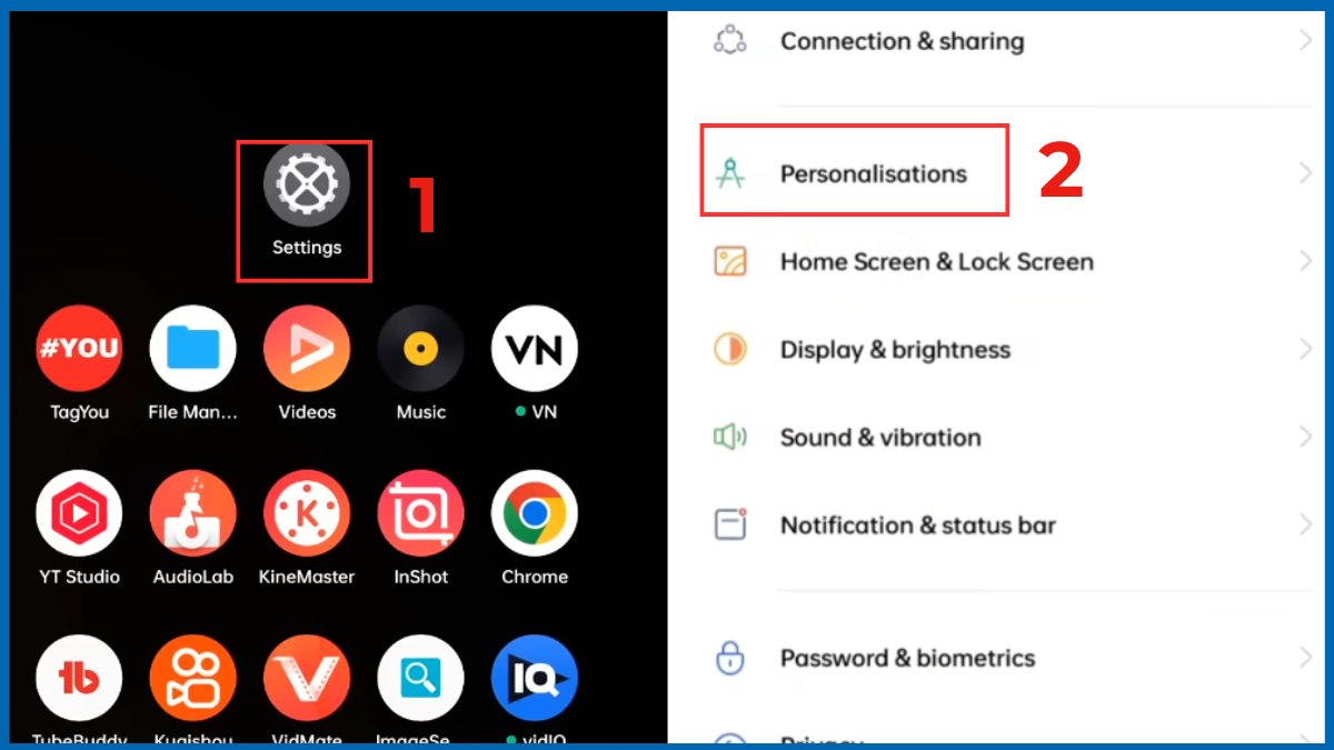 cách đưa ứng dụng ra màn hình chính realme
