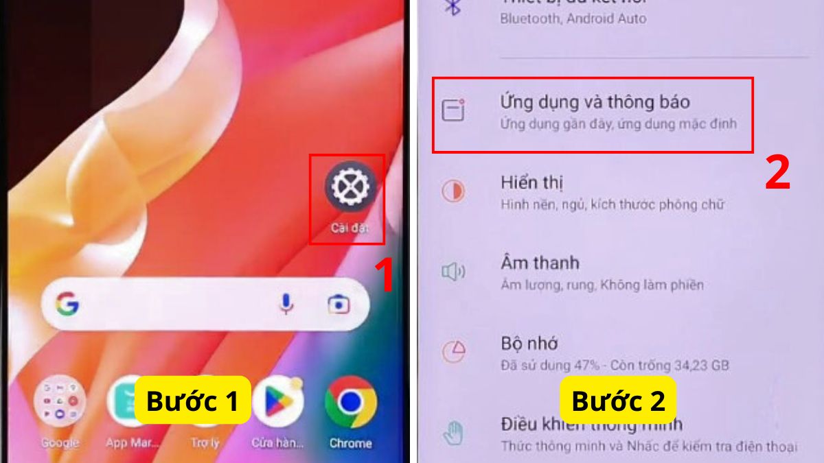 giải phóng dung lượng trên realme
