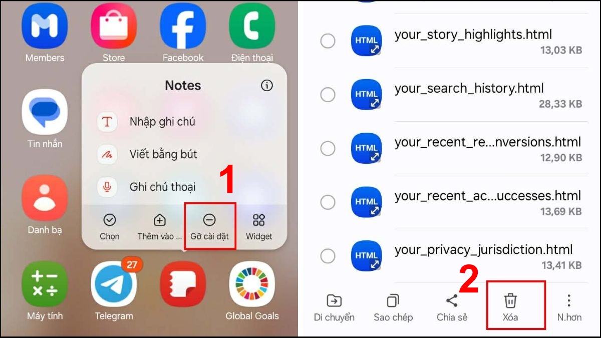 giải phóng dung lượng điện thoại realme