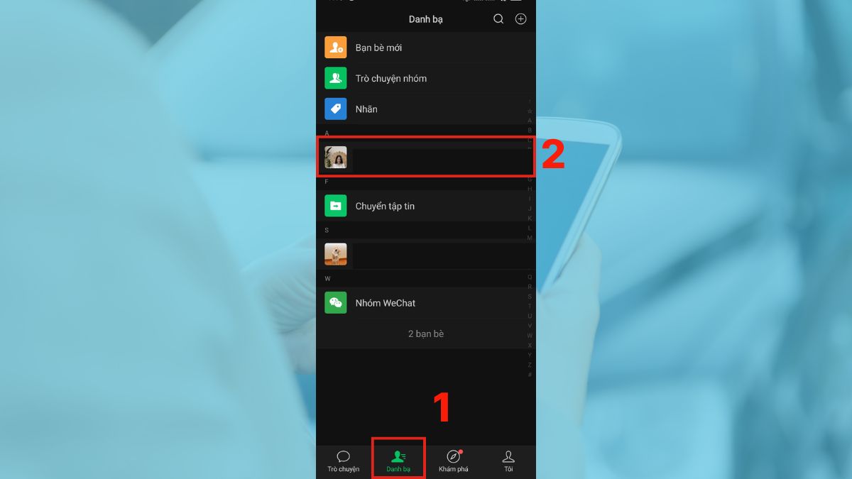 hủy kết bạn trên WeChat