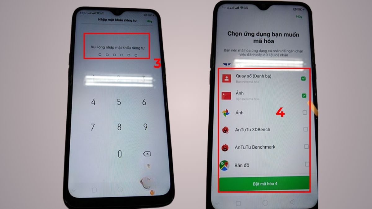 khoá ứng dụng trên realme