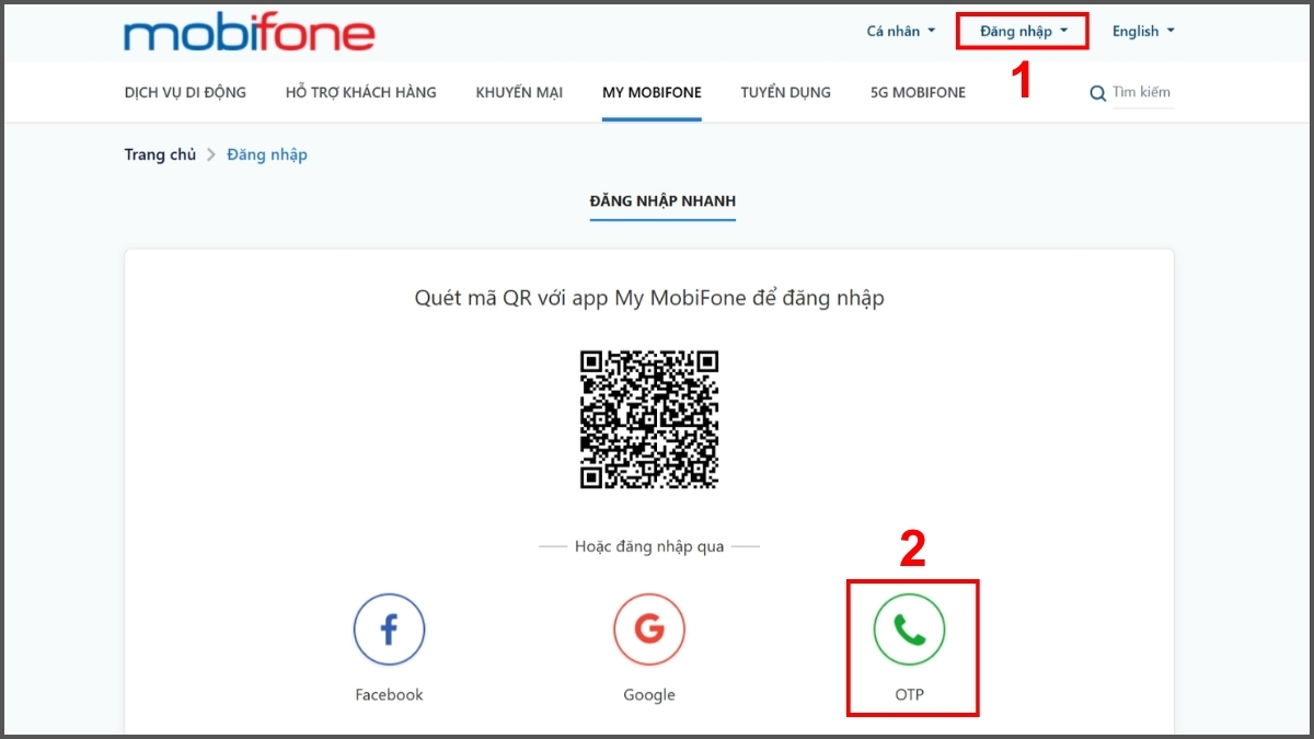 cách kiểm tra gói cước đang sử dụng website mobifone