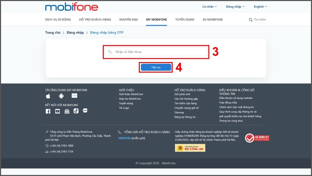 cách kiểm tra gói cước đang dùng website