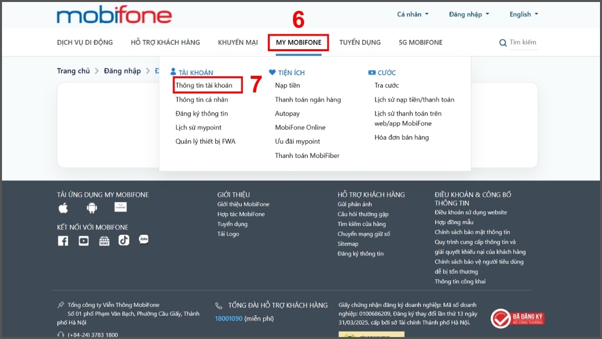 tra gói cước đang sử dụng mobifone