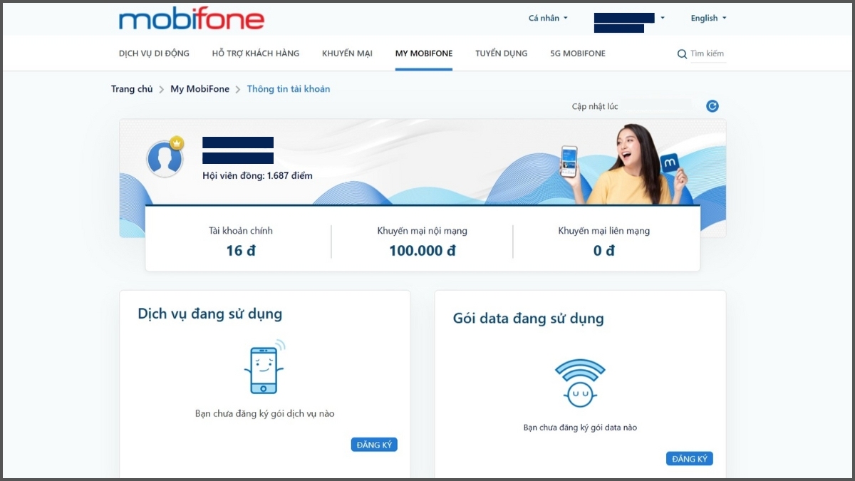 tra gói cước đang sử dụng mobifone