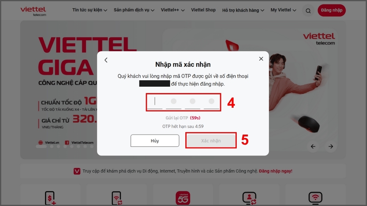 kiểm tra gói cước đang dùng
