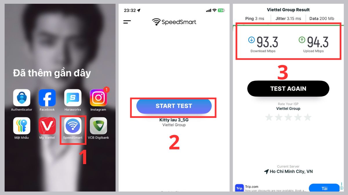 cách kiểm tra tốc độ mạng trên điện thoại speech smart