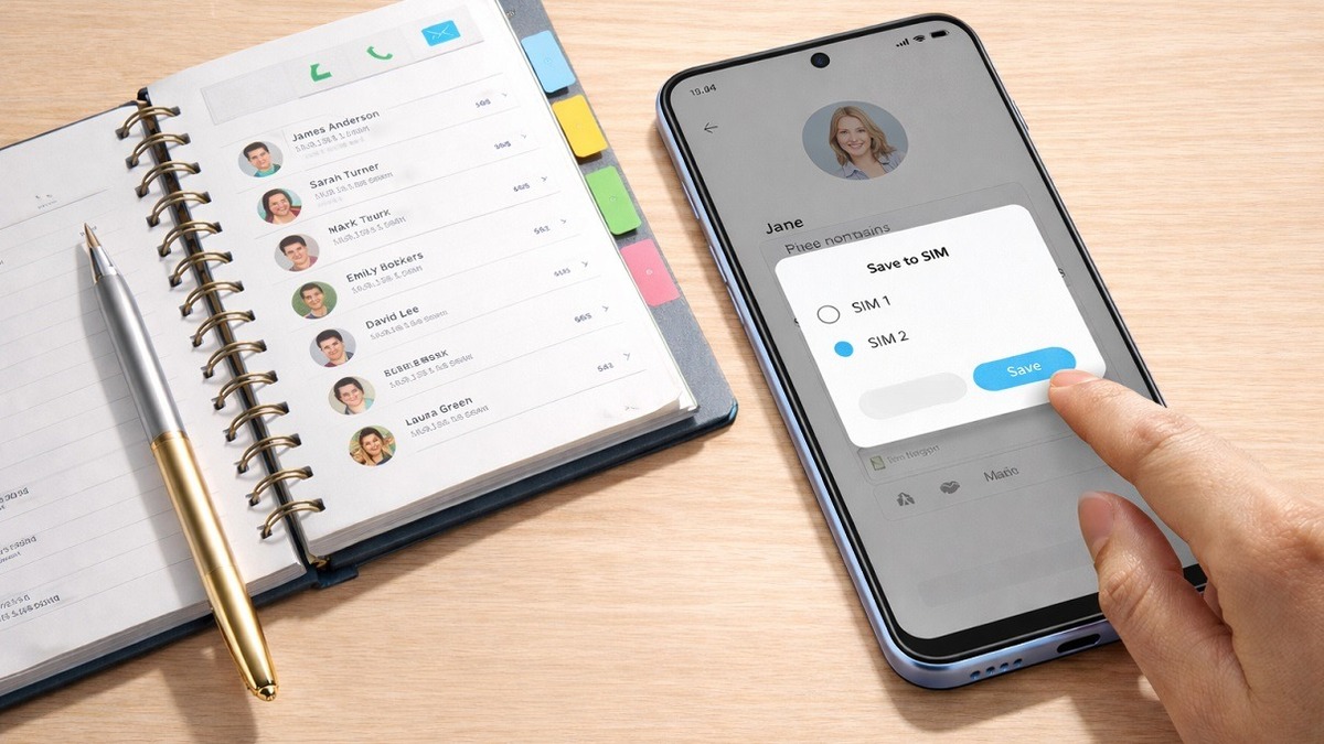 lưu số điện thoại vào sim trên realme