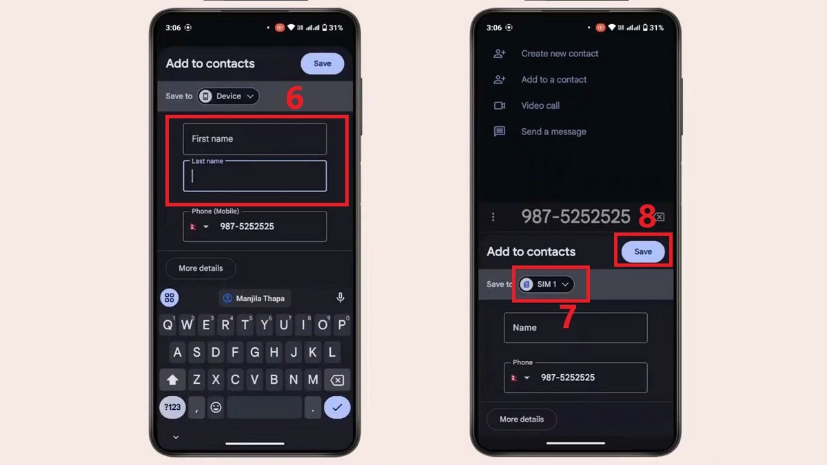 cách thêm số điện thoại vào sim trên realme