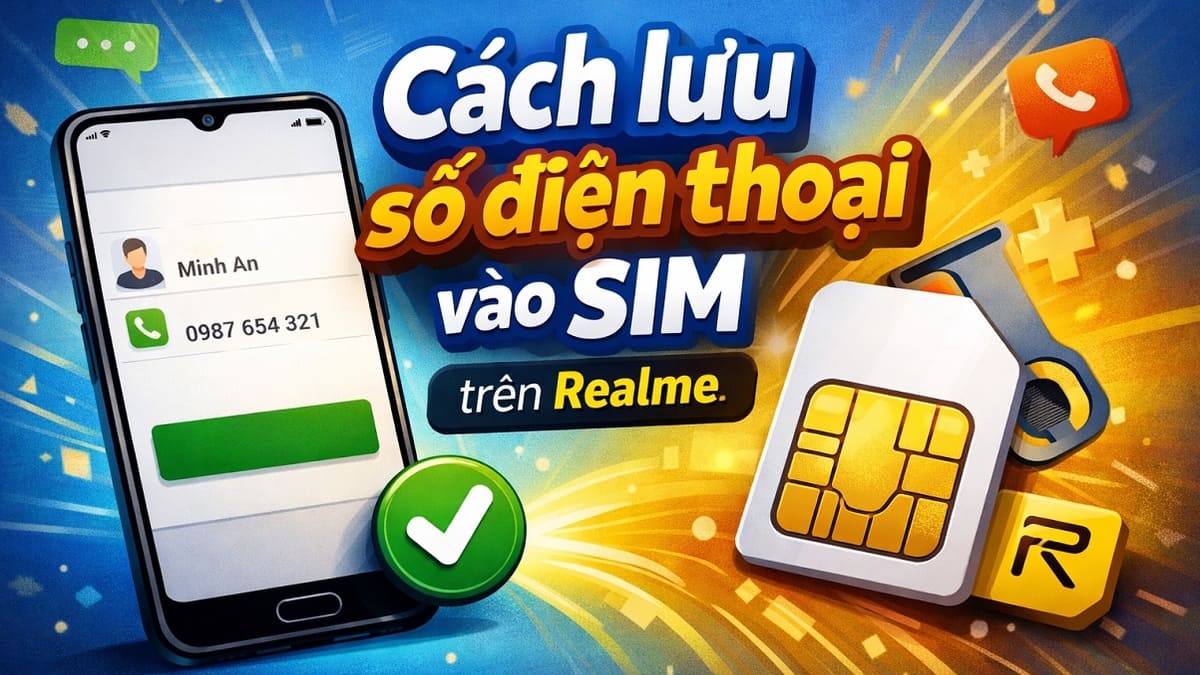Cách lưu số điện thoại vào SIM trên Realme đơn giản, nhanh chóng