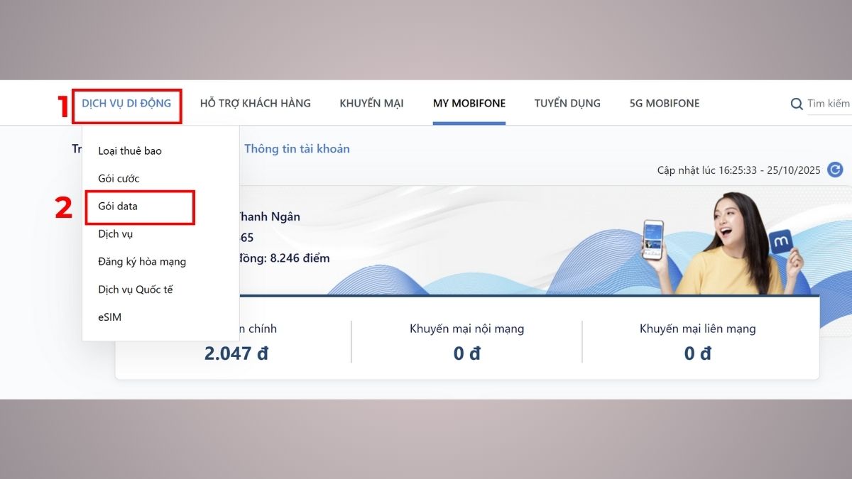 cách nạp 4g mobifone my mobifone