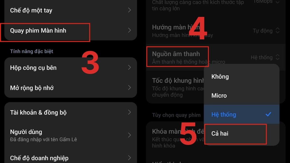 ghi màn hình realme