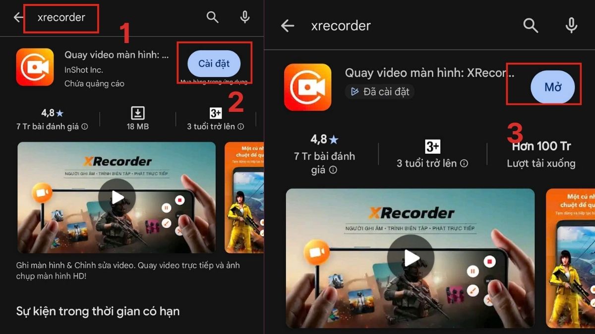 quay màn hình điện thoại android