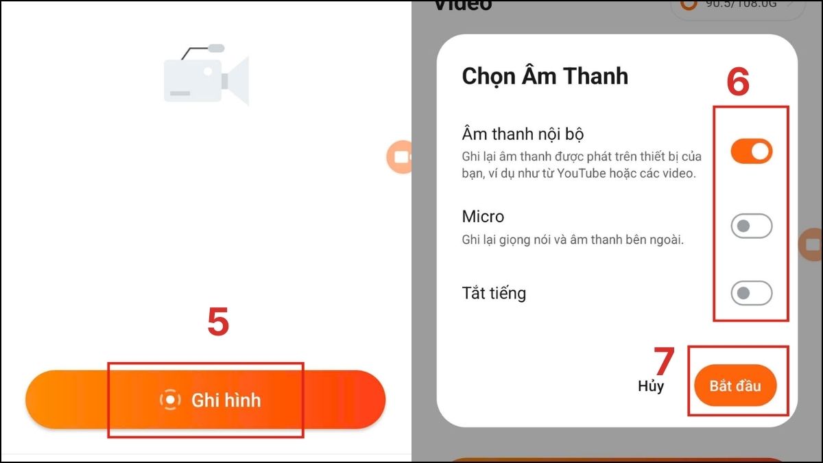 ghi màn hình trên realme