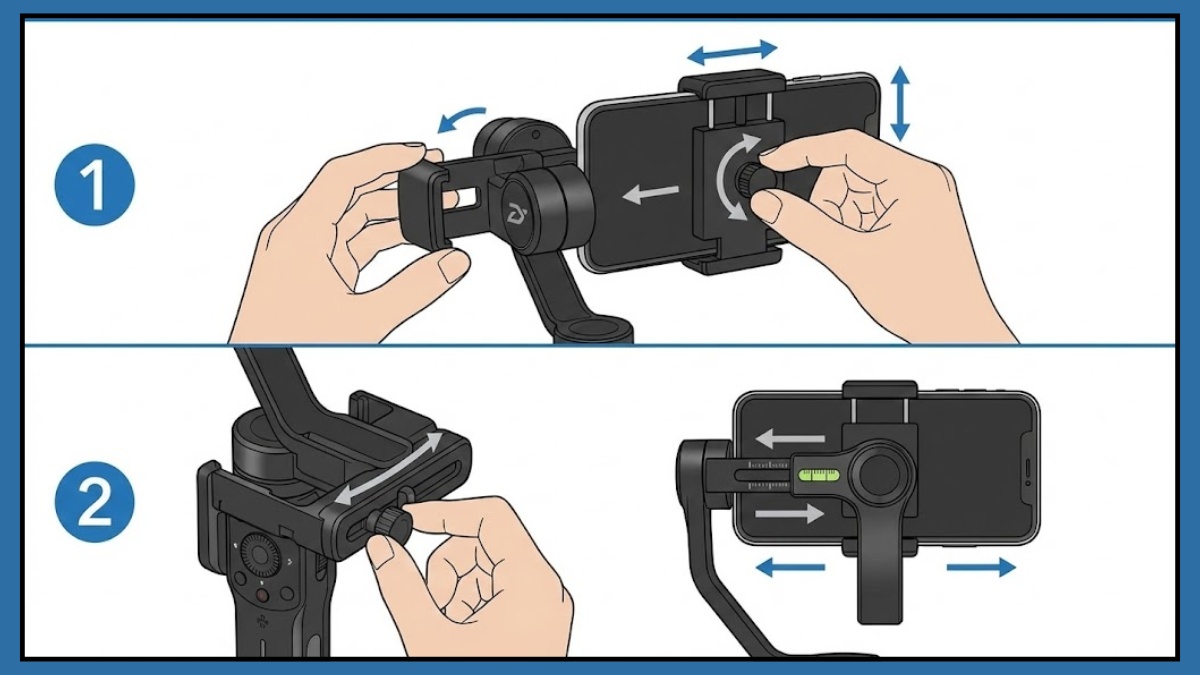 cách di chuyển khi cầm Gimbal