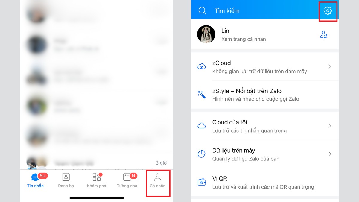 bật chế độ đã xem trên Zalo