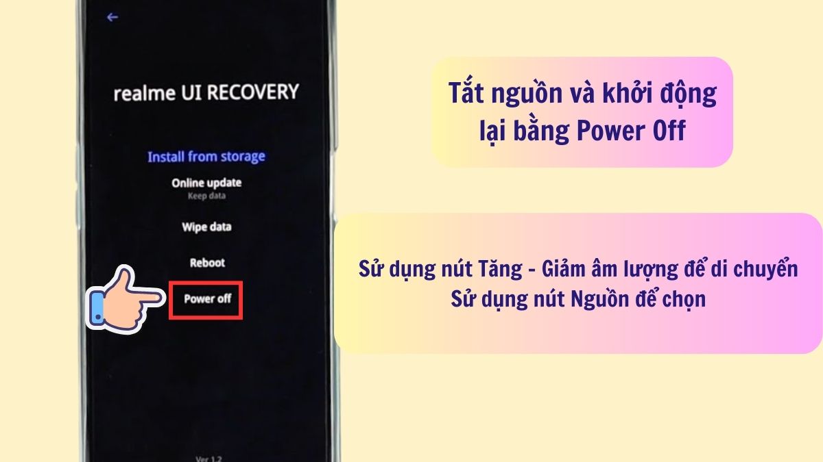 thoát màn hình recovery realme