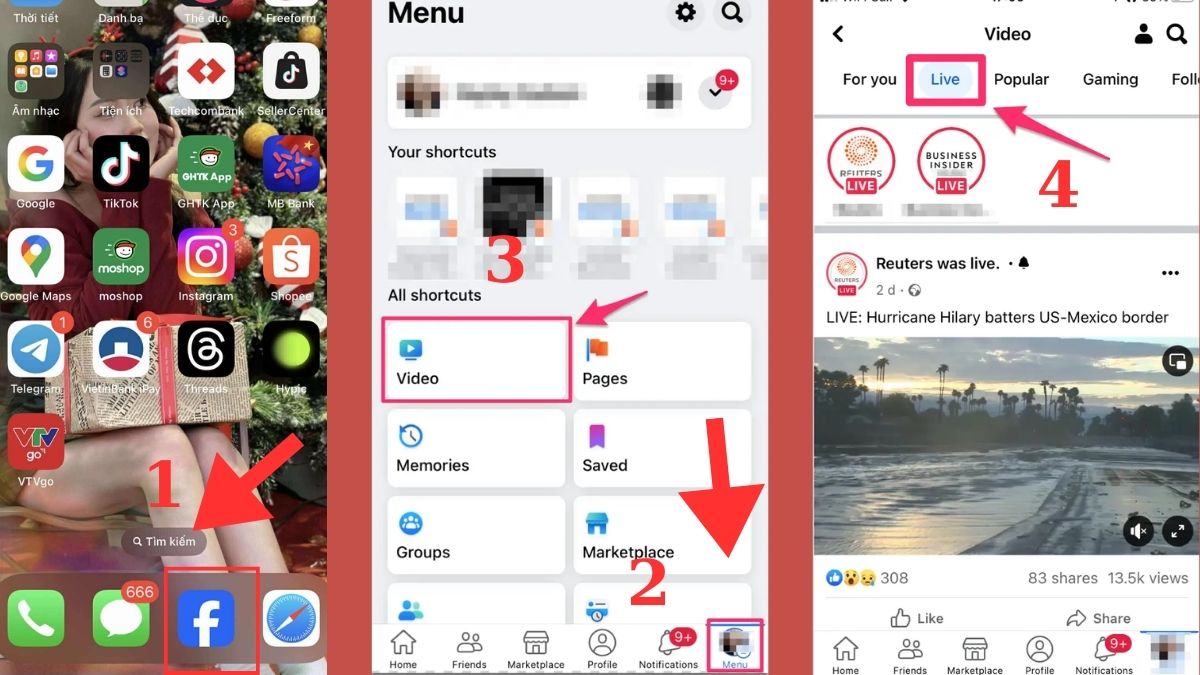 xem video Facebook trên iPhone