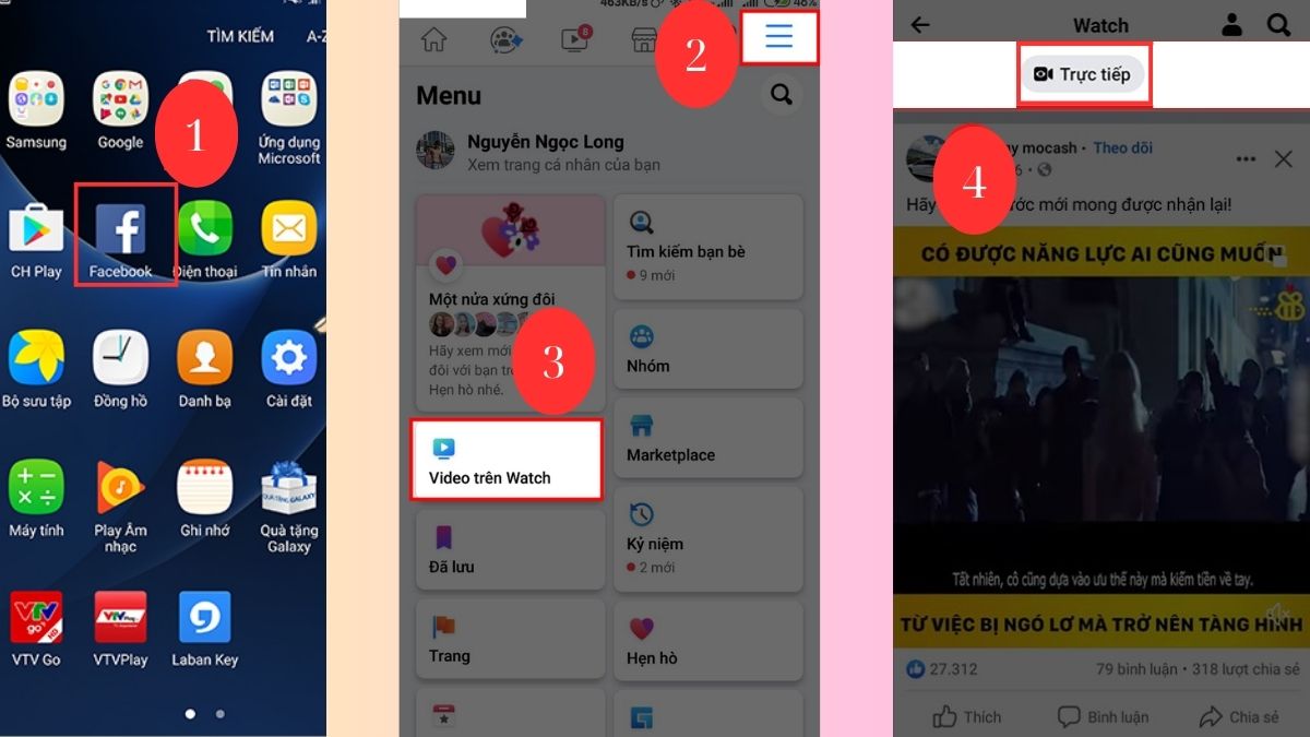 xem video Facebook trên Android