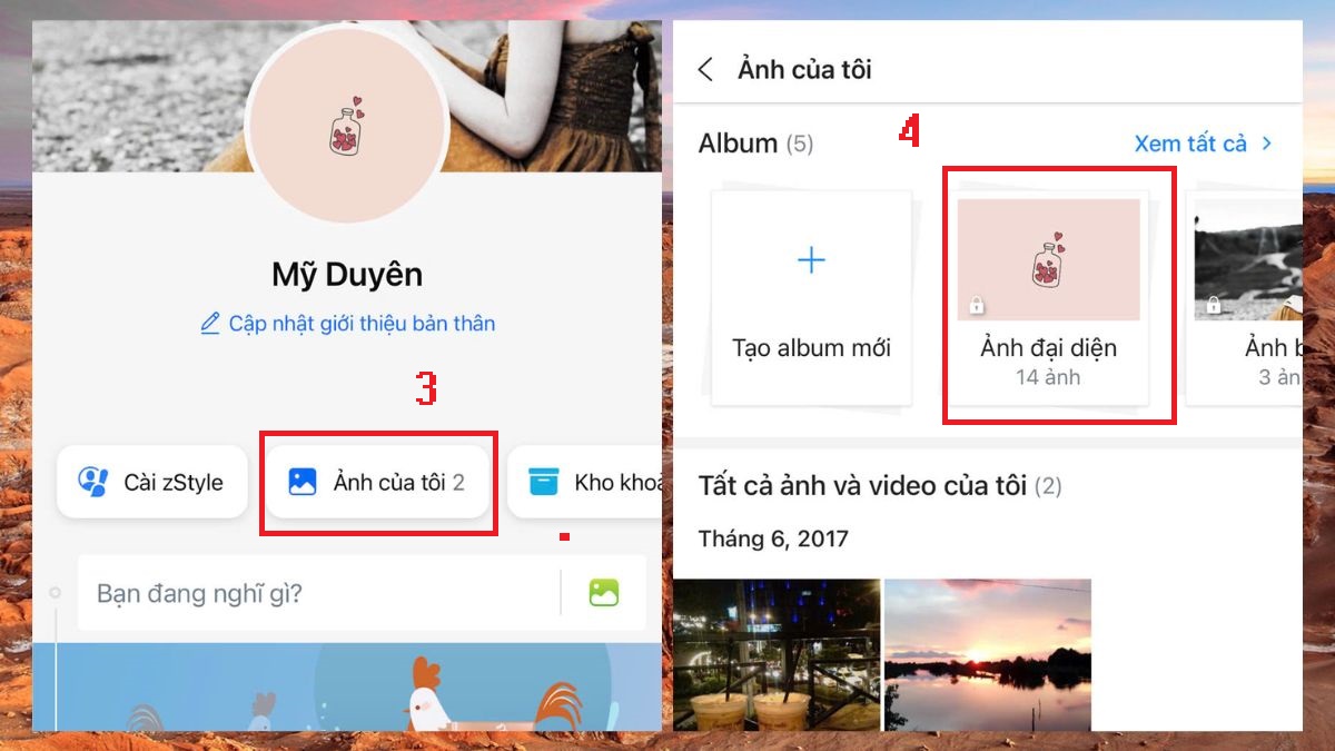 chọn ảnh Zalo trong Album xóa
