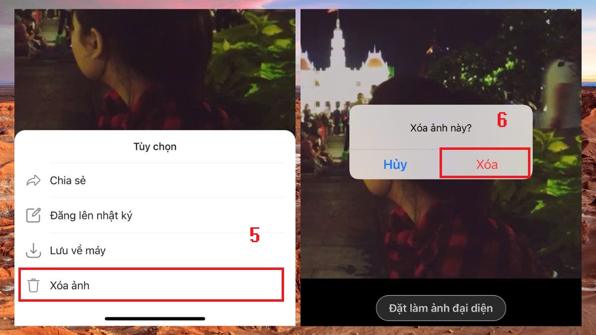 xóa ảnh Zalo trong Album trên iphone