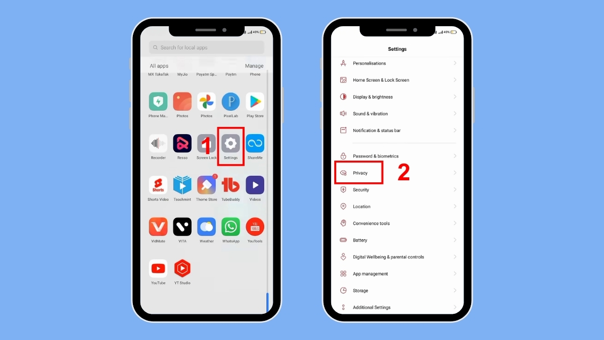ứng dụng hệ thống Realme