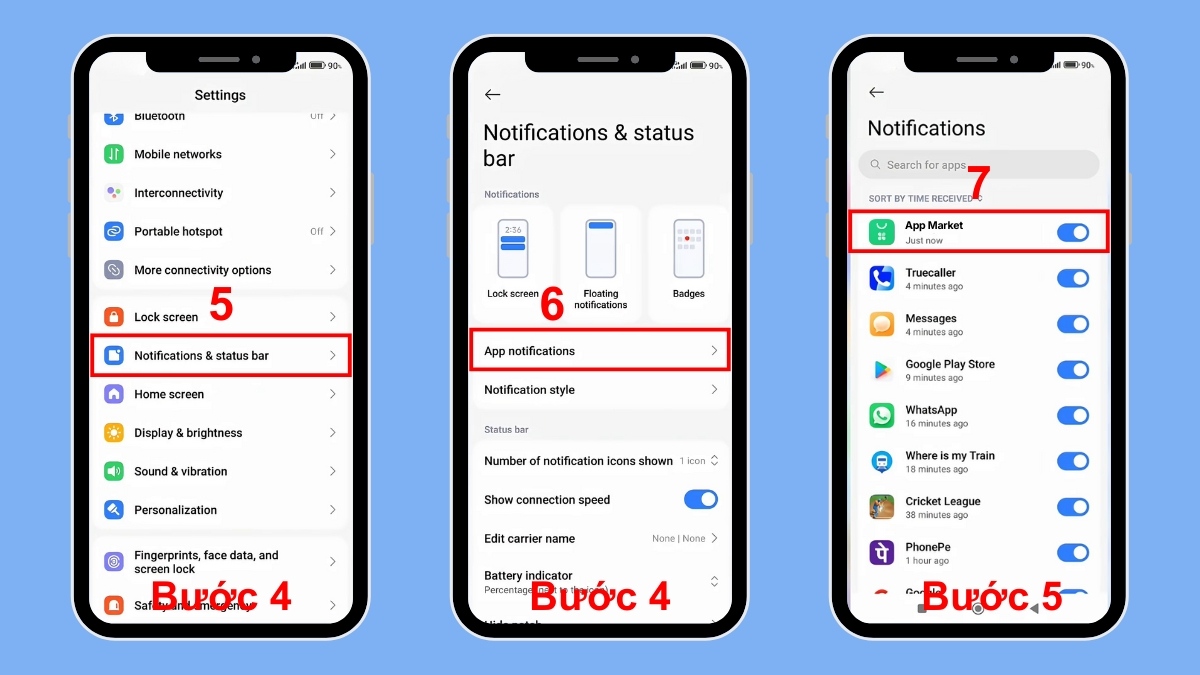 ẩn app market realme