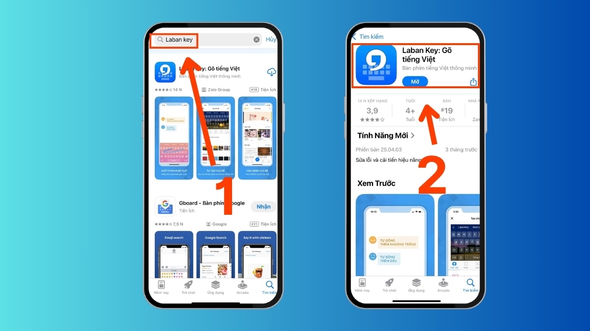 cài đặt bàn phím zalo qua app