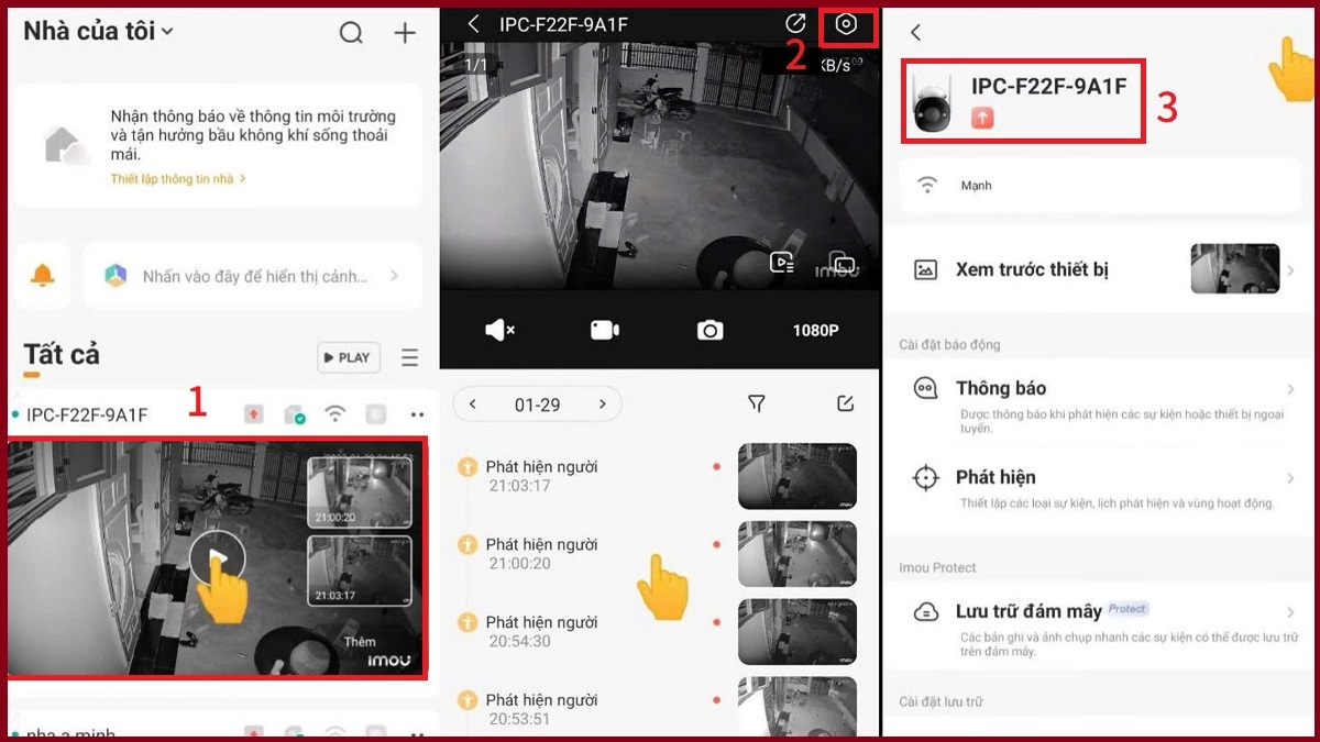 camera imou lỗi ngoại tuyến