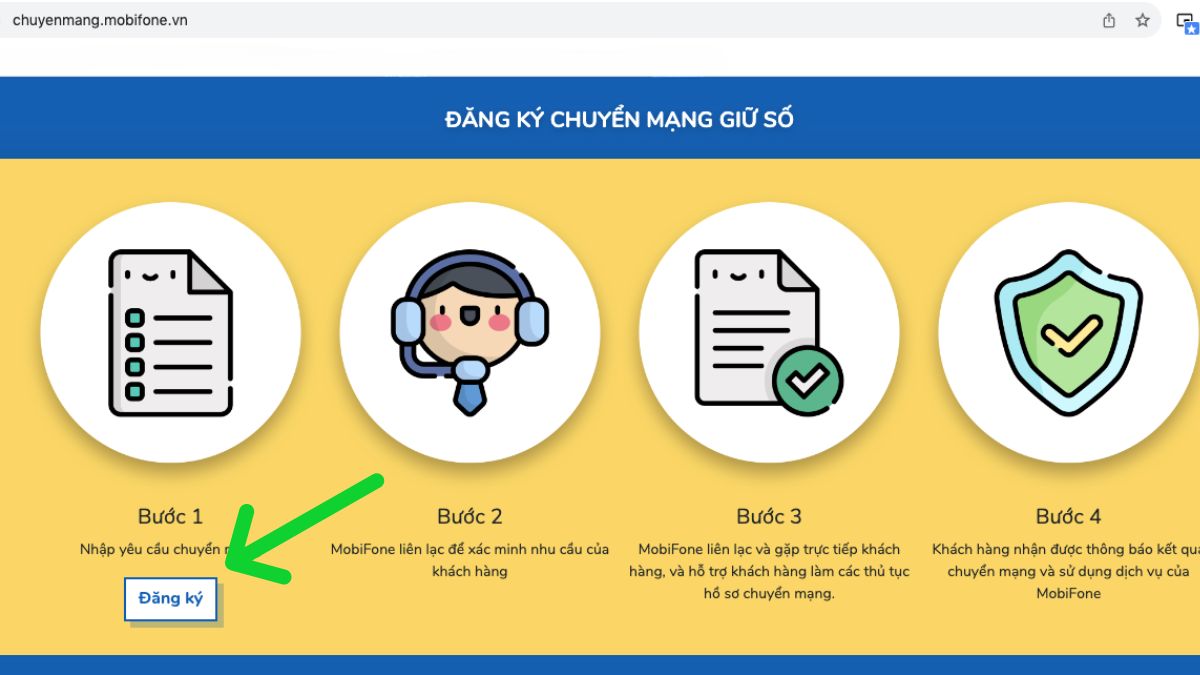 Đăng ký chuyển mạng giữ số