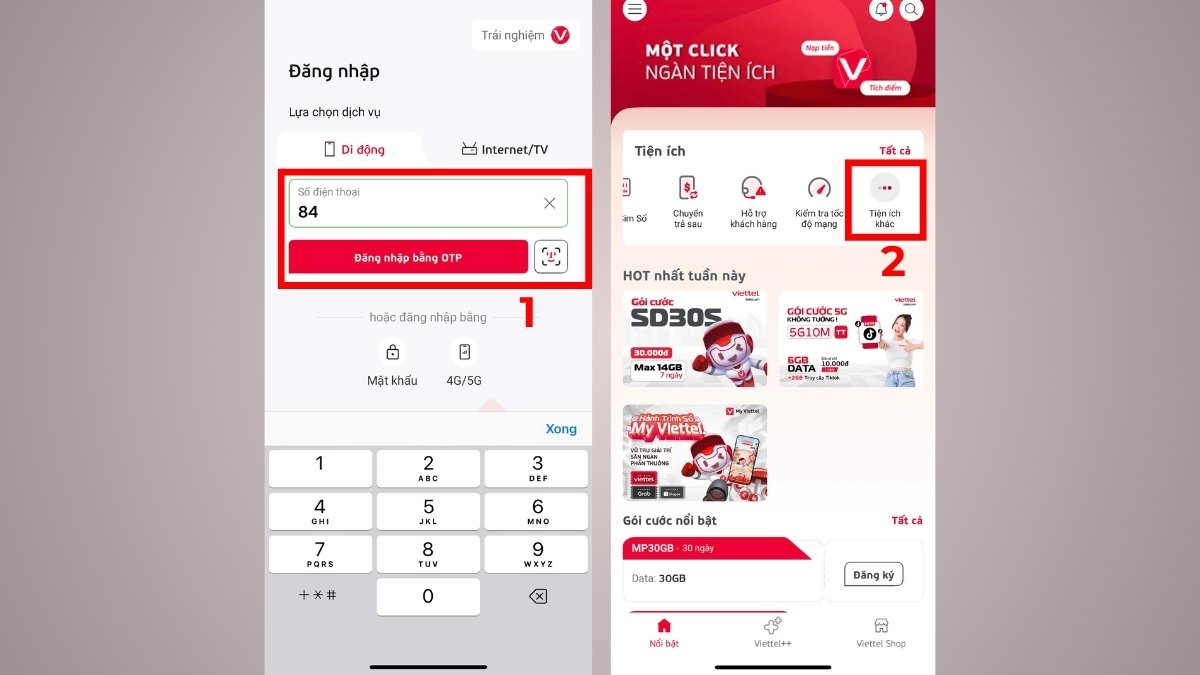chuyển vùng quốc tế sim viettel qua my viettel