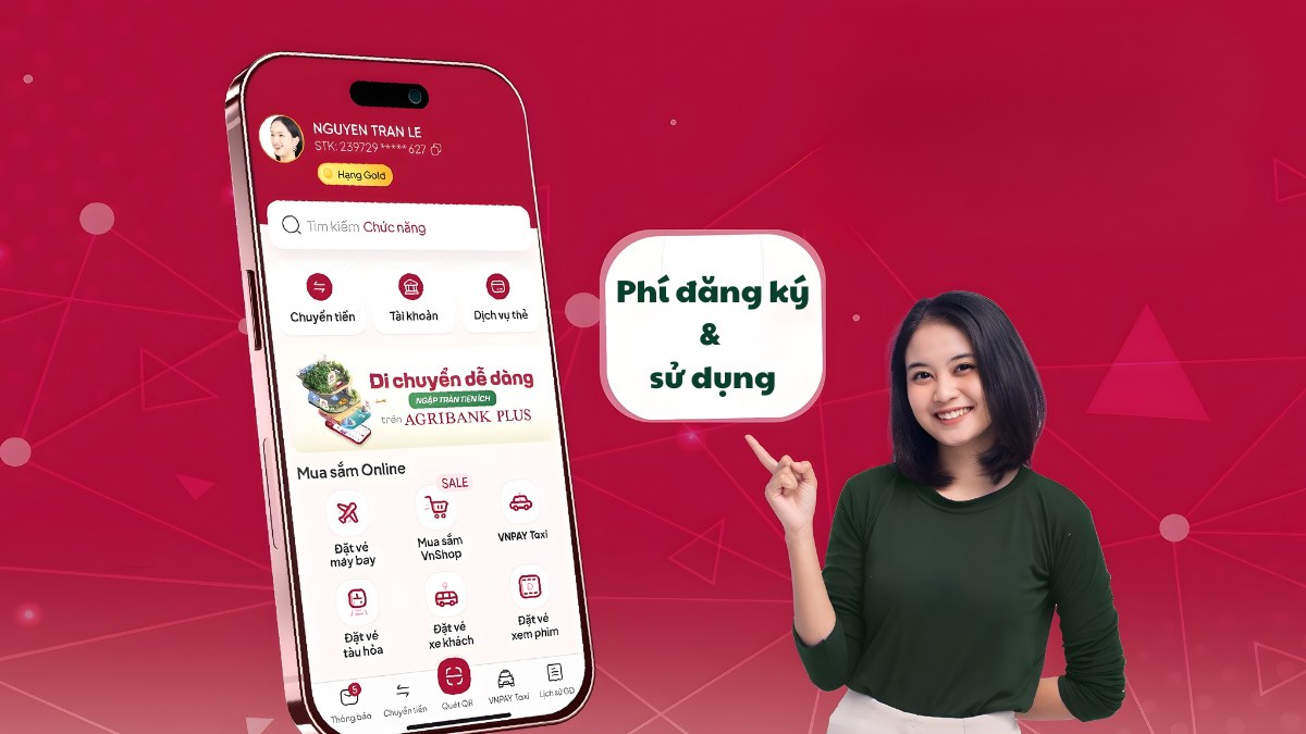phí đăng ký e mobile banking agribank trên app
