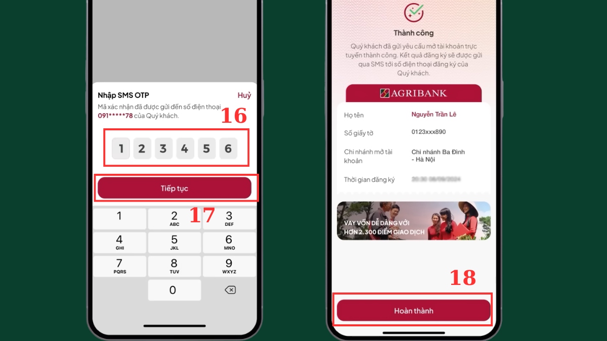 đăng ký e mobile banking agribank trên app