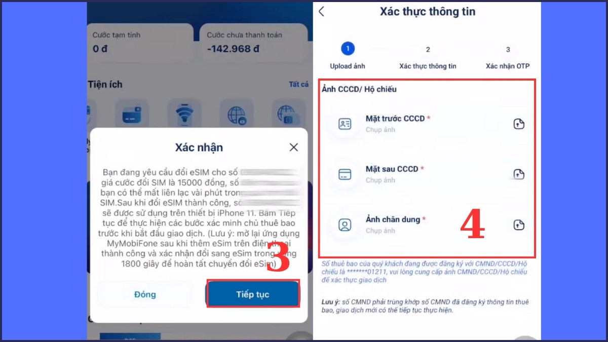 kích hoạt esim mobifone