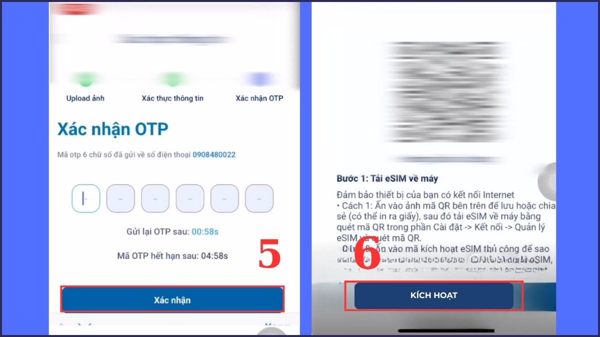 lấy mã qr esim mobifone online