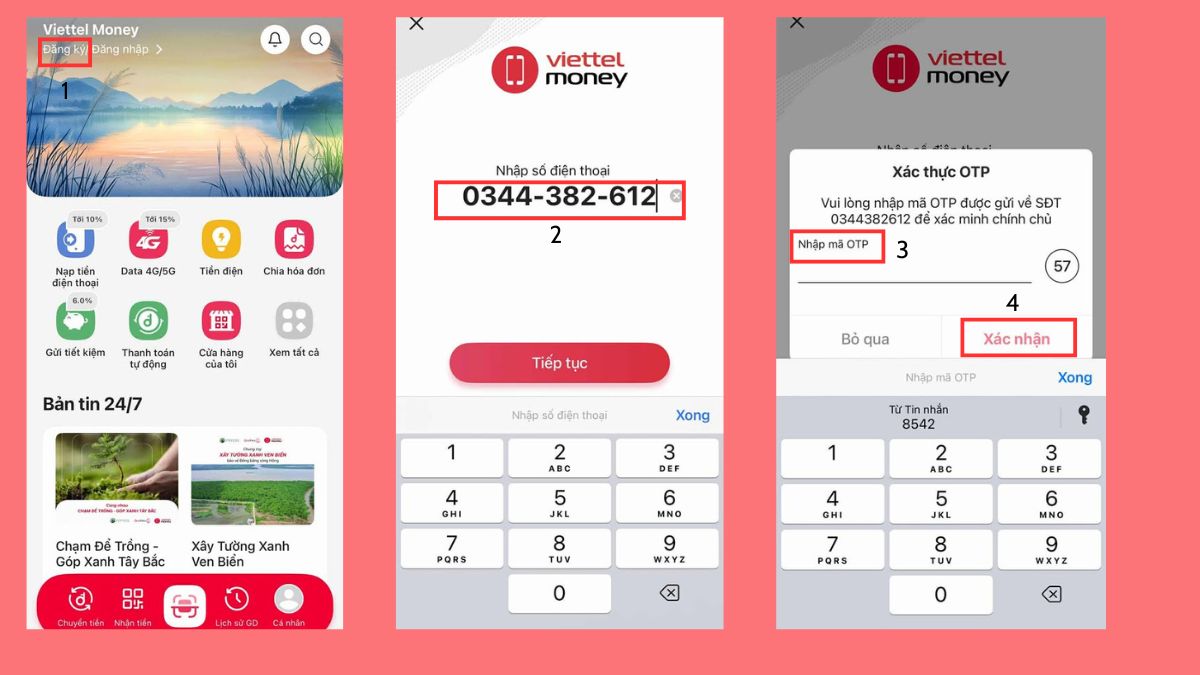 lỗi đăng nhập viettel money