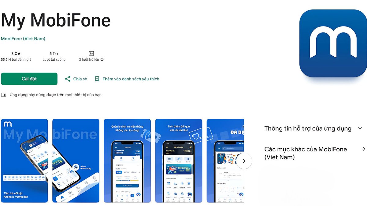 chuyển đổi đầu số Mobifone qua app