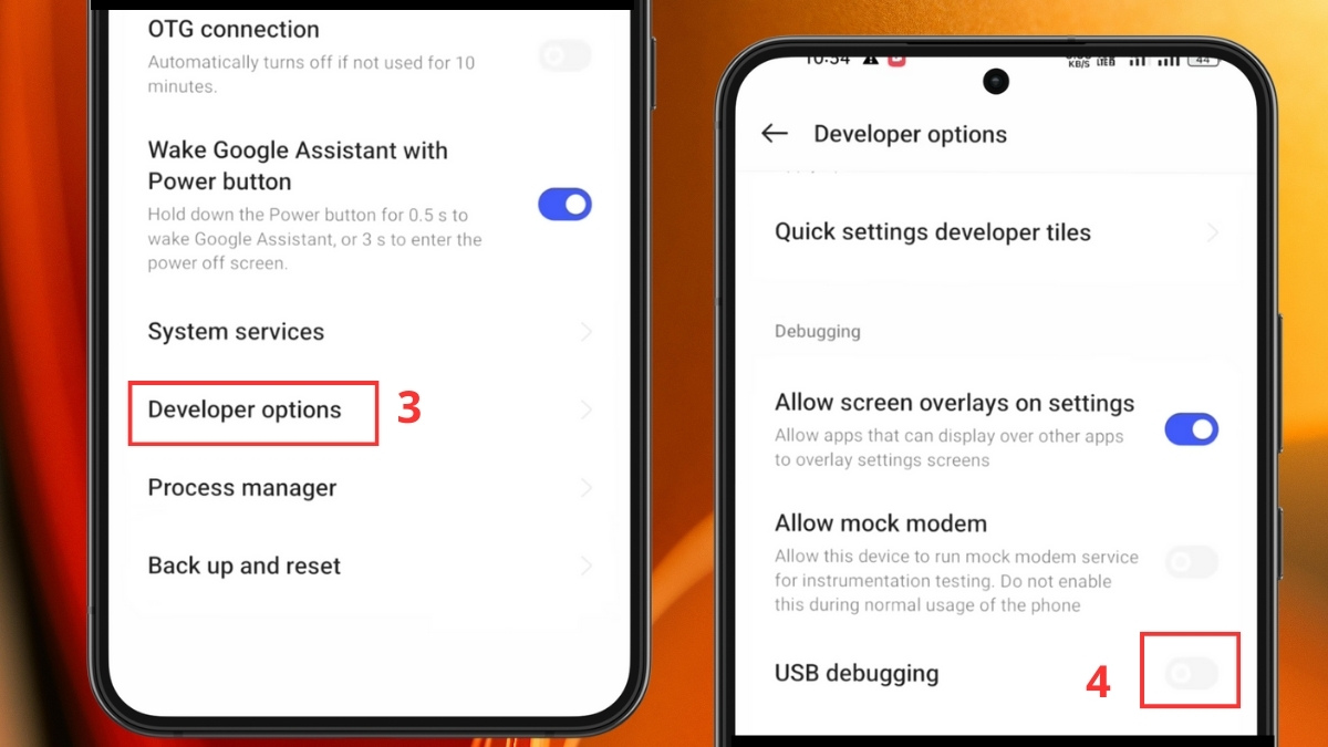 gỡ lỗi usb realme