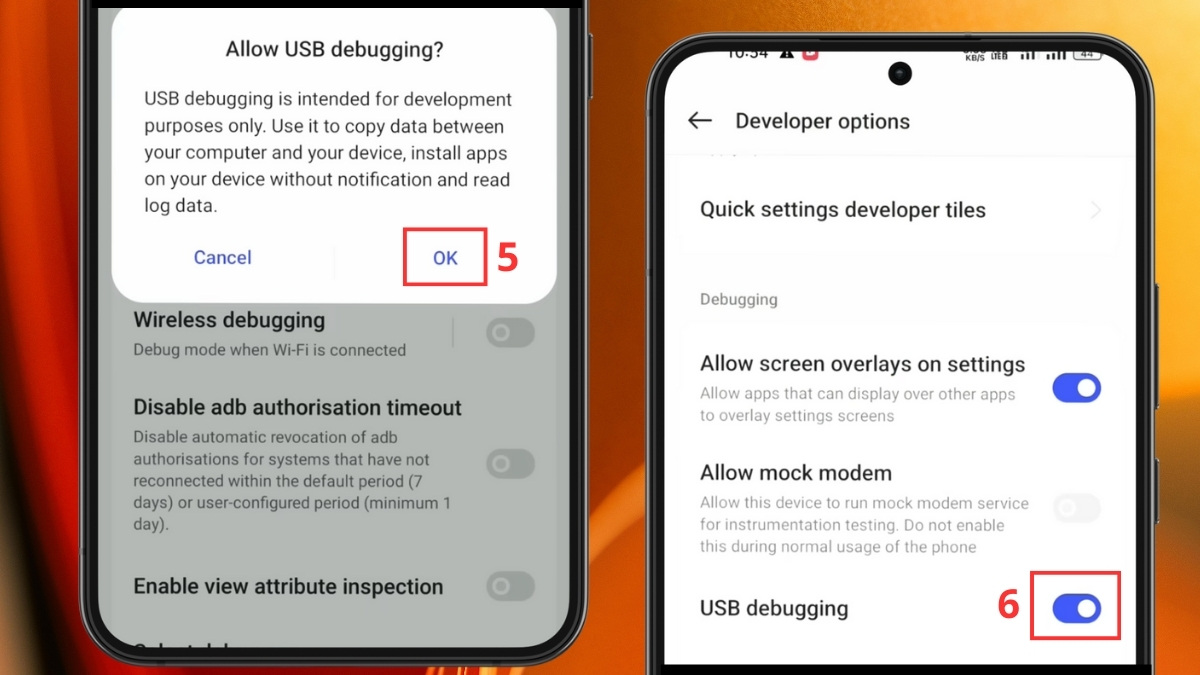 gỡ lỗi usb trên android
