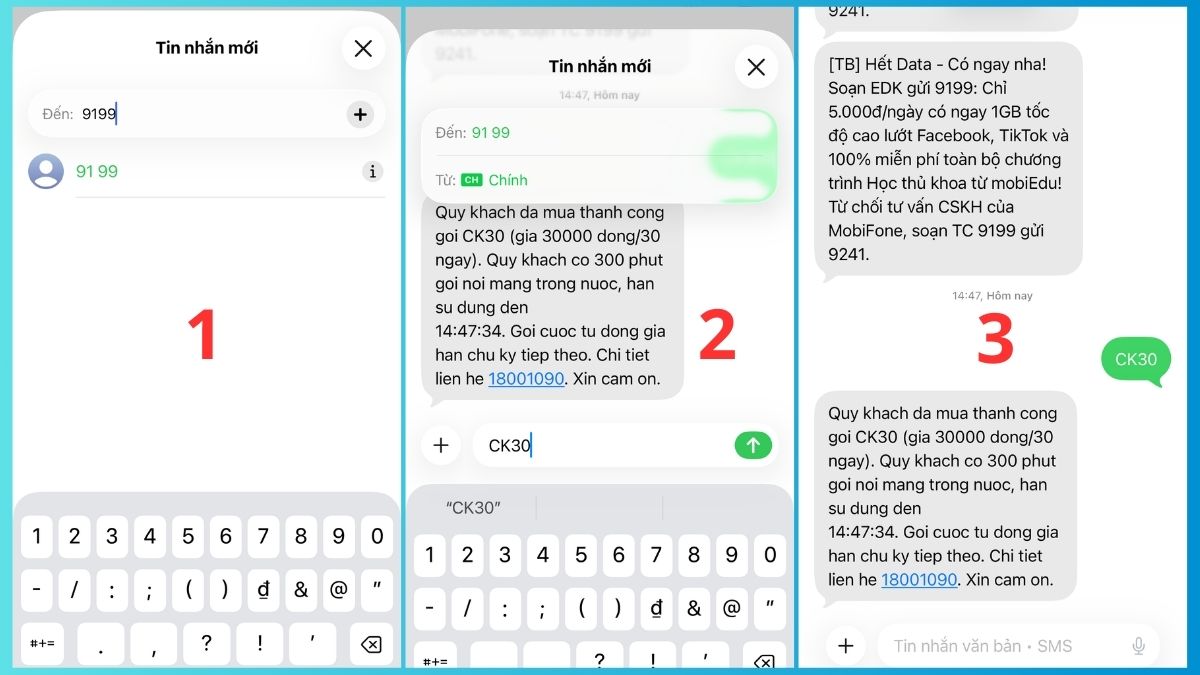 đăng ký gói cước MobiFone 30k 1 tháng