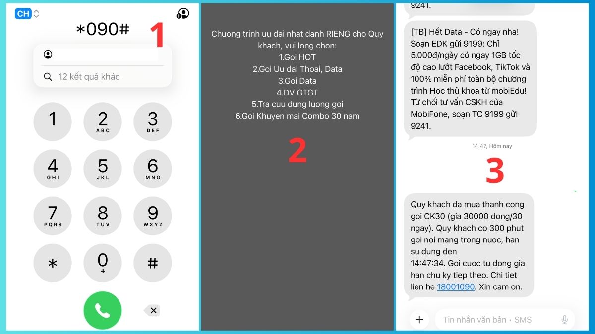 đăng ký gói cước MobiFone 30k 1 tháng ussd