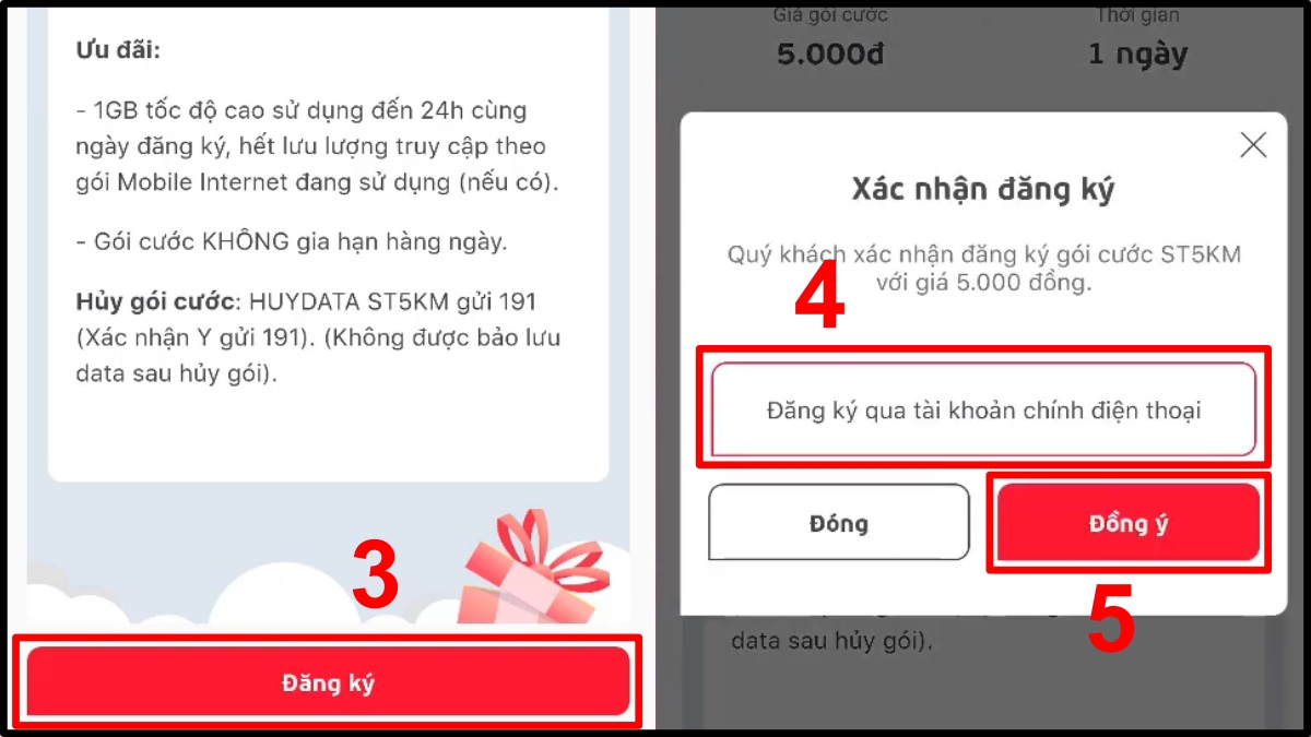 cách đăng ký mạng 5k 1 ngày viettel