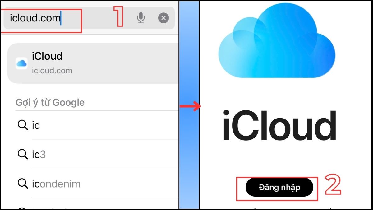 thoát icloud ẩn web icloud